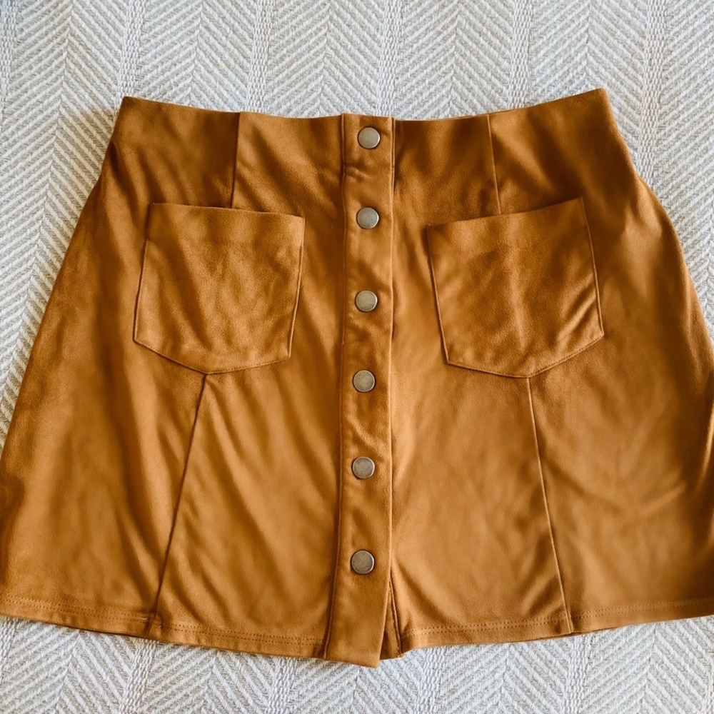 Suede skirt